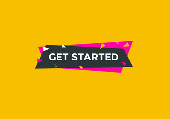 Get Started text button. Web button banner template Get Started
