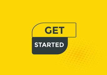 Get Started text button. Web button banner template Get Started
