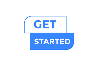 Get Started text button. Web button banner template Get Started
