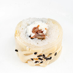single sushi on the white background