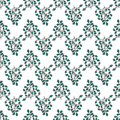 Vector white background plant in pot, succulents seamless pattern. Seamless pattern background