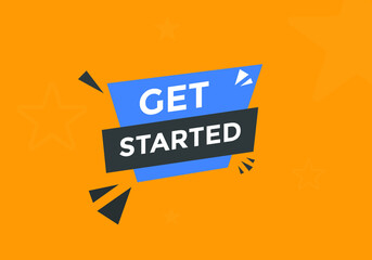 Get Started text button. Web button banner template Get Started
