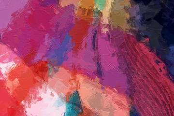 Abstract oil painting geometric texture