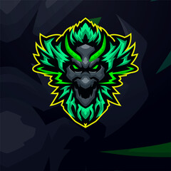 Dragon zombie masscot illustration premium vector