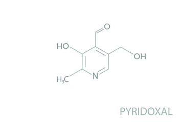 Pyridoxal molecular skeletal chemical formula.	