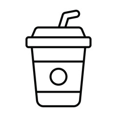 drink Finance Related Vector Line Icon. Editable Stroke Pixel Perfect.