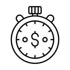 folder Finance Related Vector Line Icon. Editable Stroke Pixel Perfect.