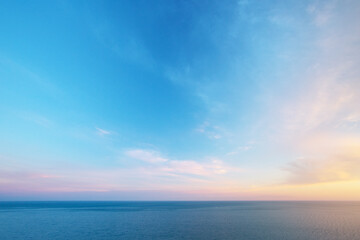 Fototapeta na wymiar Sky background on sunset.