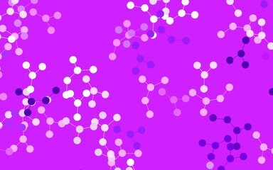 Light Purple, Pink vector pattern with artificial intelligence network.