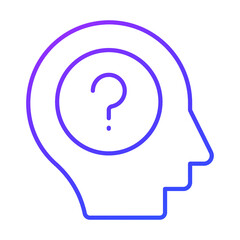 thinking Finance Related Vector Line Icon. Editable Stroke Pixel Perfect.