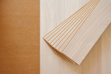 Laminate on natural cork