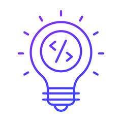 programming Finance Related Vector Line Icon. Editable Stroke Pixel Perfect.