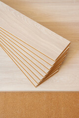 Laminate on natural cork