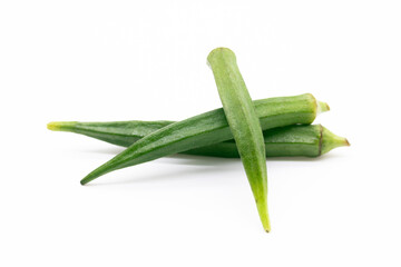 okra or lady finger or Bhindi isolate on white background