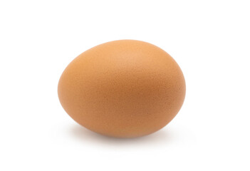 single chicken egg isolated on white a background
