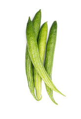 group of Snake gourd isolated on white background.