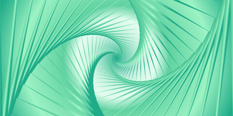 Naklejka premium Abstract green background with waves & illusion art