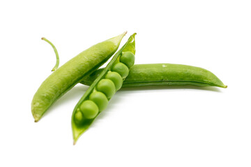peas vegetable isolated on white background.
