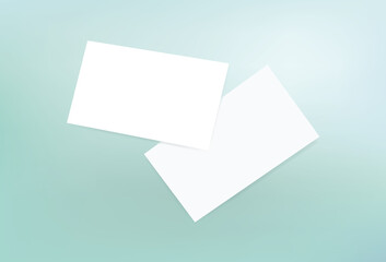 Business Card Blank Mockup Template Isolated Brand Identity Branding Corporate Layout Document 3D Realistic Presentation Showcase