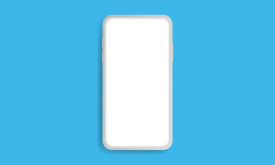 Smartphone Clay Style Device Mockup Template Render Mobile Phone Illustration Blank Digital Display technology Showcase