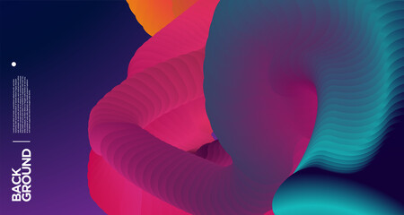 Vector colorful gradient abstract fluid background for banner template