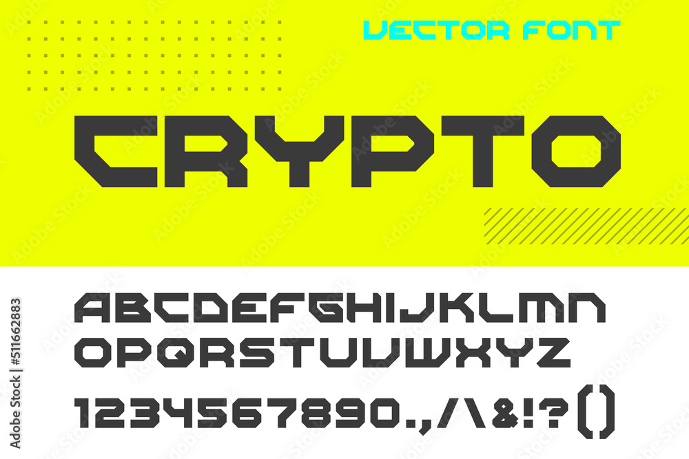 Poster cyberpunk font vector design style.