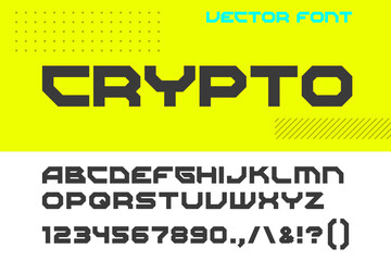 Cyberpunk Font Vector Design Style.