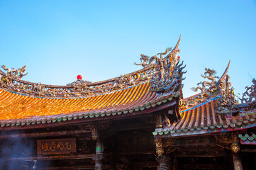 Obraz premium China, Tradition, Religion, Belief. Taiwan, historic site, Longshan Temple
