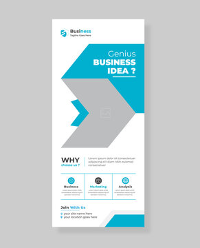 Creative business agency roll up banner design or stand corporate banner template