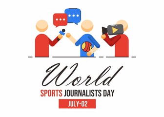 World sport journalist day campaign design