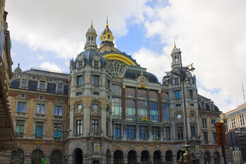 Fototapeta na wymiar Railway Station in Antwerp, Belgium