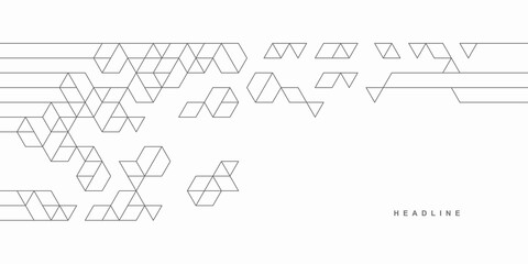 Abstract geometric technological background. Vector creative design.