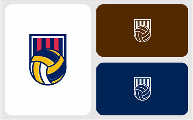 volleyball logo design illustration