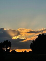 sunset in the mountains