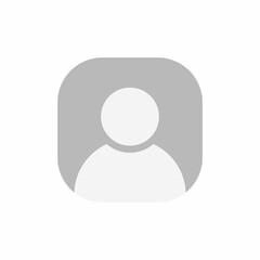 Social media avatar profile icon vector isolated on square background