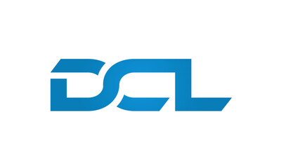 Connected DCL Letters logo Design Linked Chain logo Concept	
