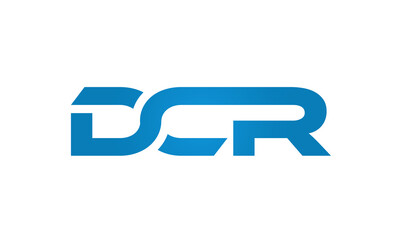 Connected DCR Letters logo Design Linked Chain logo Concept	
