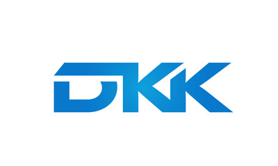 Connected DKK Letters logo Design Linked Chain logo Concept	
