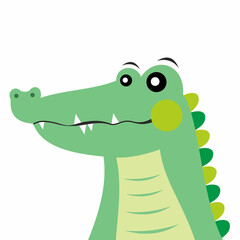 Vector image of crocodile alligator cartoon caricature