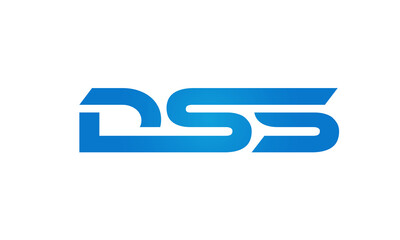 Connected DSS Letters logo Design Linked Chain logo Concept	