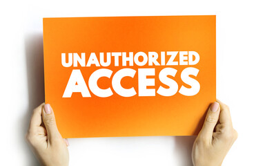 Unauthorized Access text card, concept background