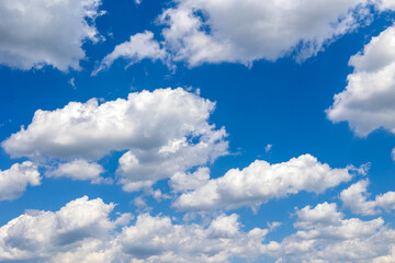 Naklejka na ściany i meble Beautiful blue sky for backgrounds with clouds 