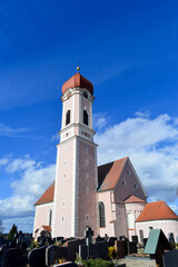 Kirche St. Martin in Heimertingen  im schwäbischen Landkreis Unterallgäu, Bayern 