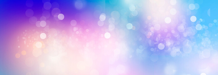 Abstract bokeh background blue and white