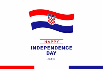 Croatia Independence Day. Vector Illustration. The illustration is suitable for banners, flyers, stickers, cards, etc.