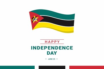 Mozambique Independence Day. Vector Illustration. The illustration is suitable for banners, flyers, stickers, cards, etc.