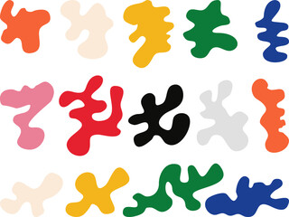 Irregular Freeform aesthetic abstract Handdrawn Shape Set