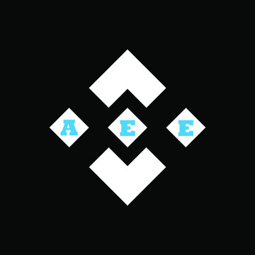 AEE letter logo creative design with vector graphic
