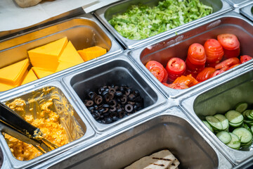 Various Kind of Sliced Vegetables and Cheese