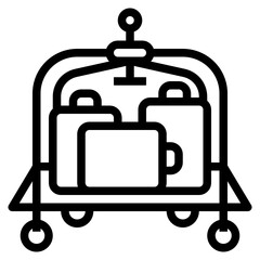 Luggage cart Icon